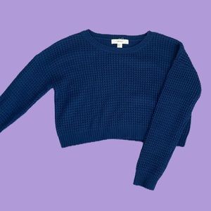 Cropped Blue Sweater Forever 21